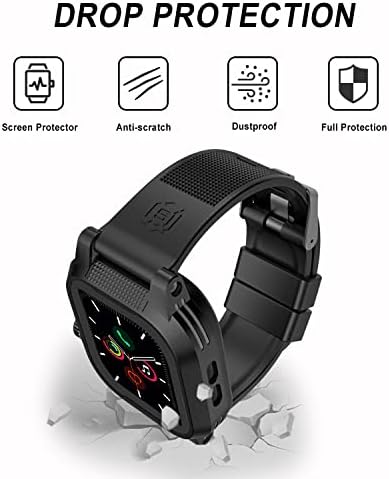 Rumlick for Apple Watch Series SE/6/5/4 מארז אטום למים 40 ממ, [עם פס] [מגן מסך מובנה] כיסוי מגן בגוף